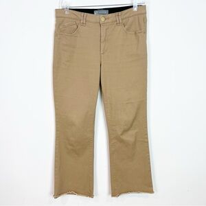 WIT & WISDOM TAN ABSOLUTION RAW HEM BOOTCUT DENIM PANTS WOMENS SZ 8